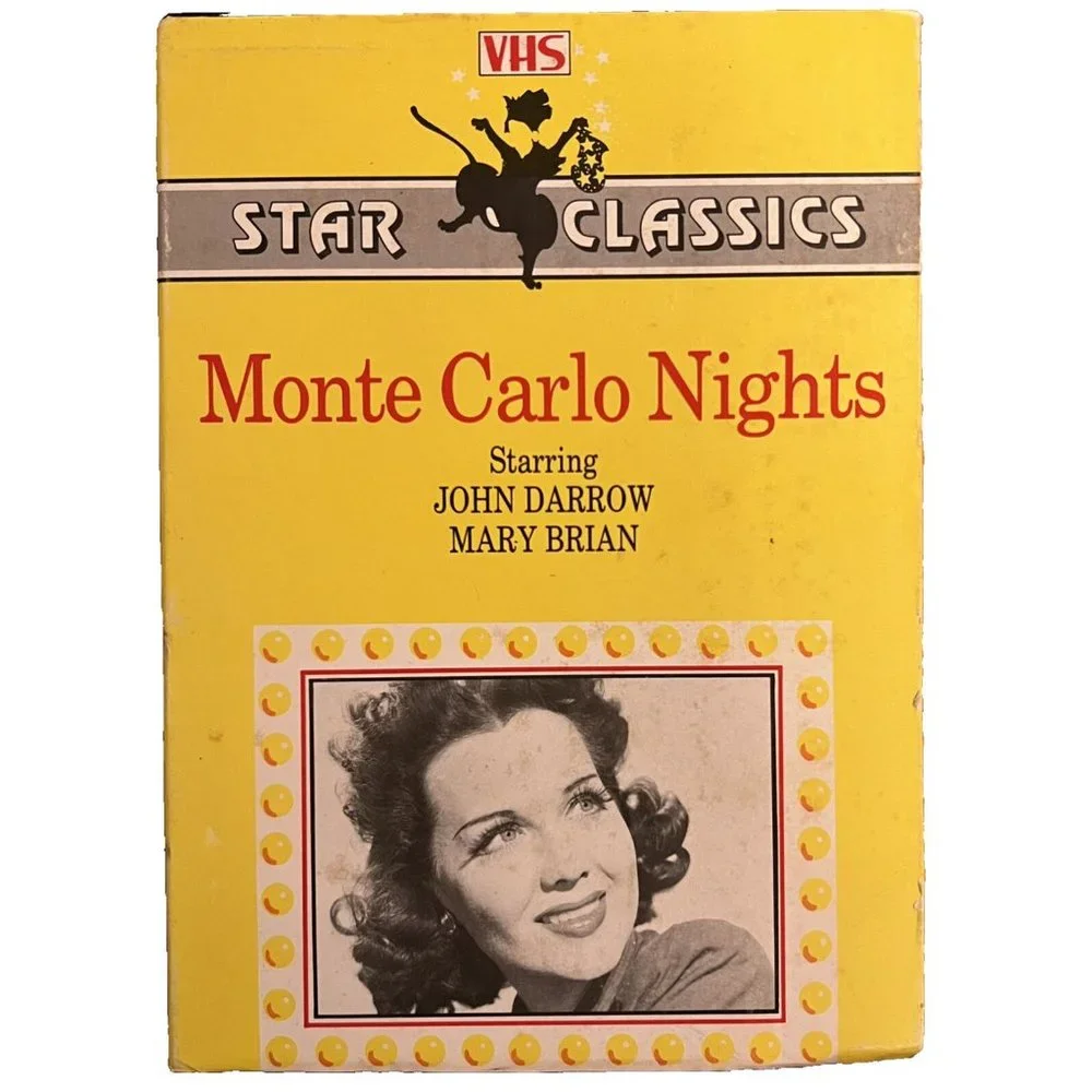 Monte Carlo Nights VHS 1986 1934 Film John Darrow Mary Brian RARE Vintage